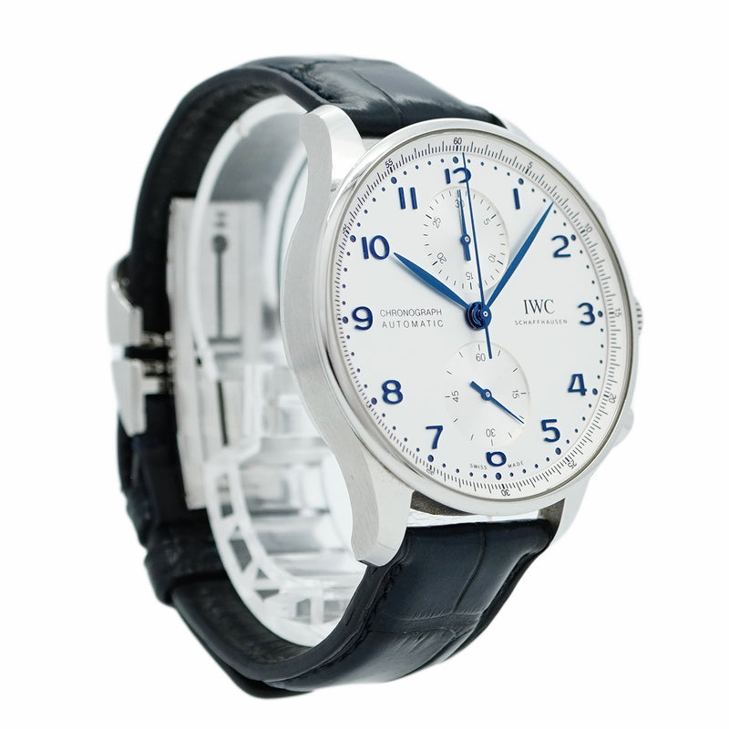 【5wwm0348】IWC アイダブリューシー シャフハウゼン ポルトギーゼ クロノグラフ IW371605 シルバー文字盤【中古】腕時計 メンズ