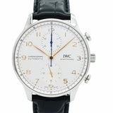 【5wwm0354】IWC アイダブリューシー シャフハウゼン ポルトギーゼ IW371604 シルバー文字盤【中古】腕時計 メンズ