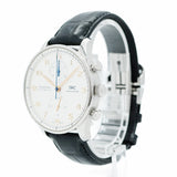 【5wwm0354】IWC アイダブリューシー シャフハウゼン ポルトギーゼ IW371604 シルバー文字盤【中古】腕時計 メンズ