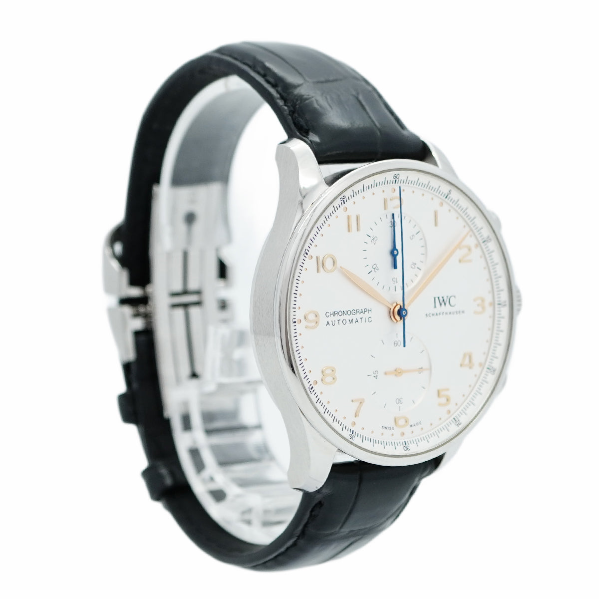 【5wwm0354】IWC アイダブリューシー シャフハウゼン ポルトギーゼ IW371604 シルバー文字盤【中古】腕時計 メンズ