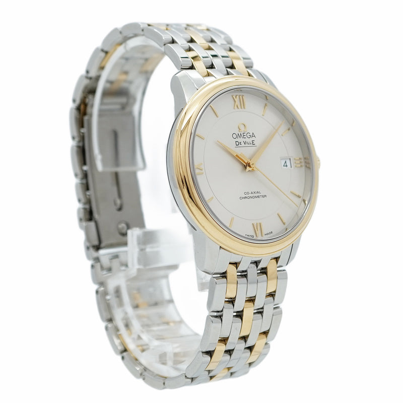 【5wwm0356】オメガ デ・ヴィル 424.20.37.20.02.001 シルバー文字盤【中古】腕時計 メンズ