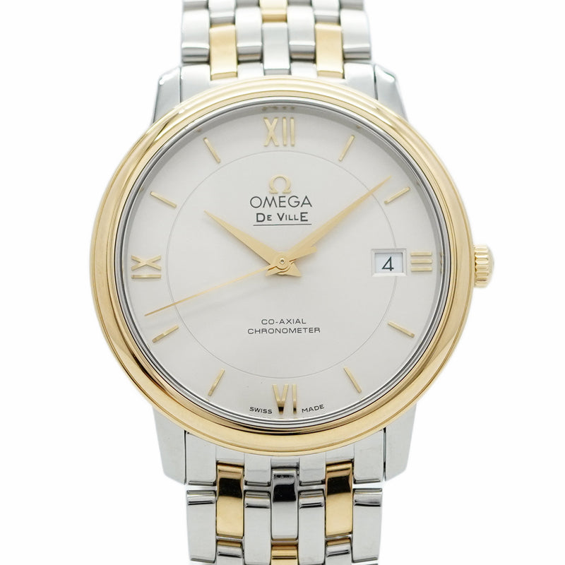 【5wwm0356】オメガ デ・ヴィル 424.20.37.20.02.001 シルバー文字盤【中古】腕時計 メンズ