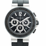 【5wwo0008】ブルガリ ディアゴノ クロノグラフ DG42SCCH 黒文字盤【中古】腕時計 メンズ