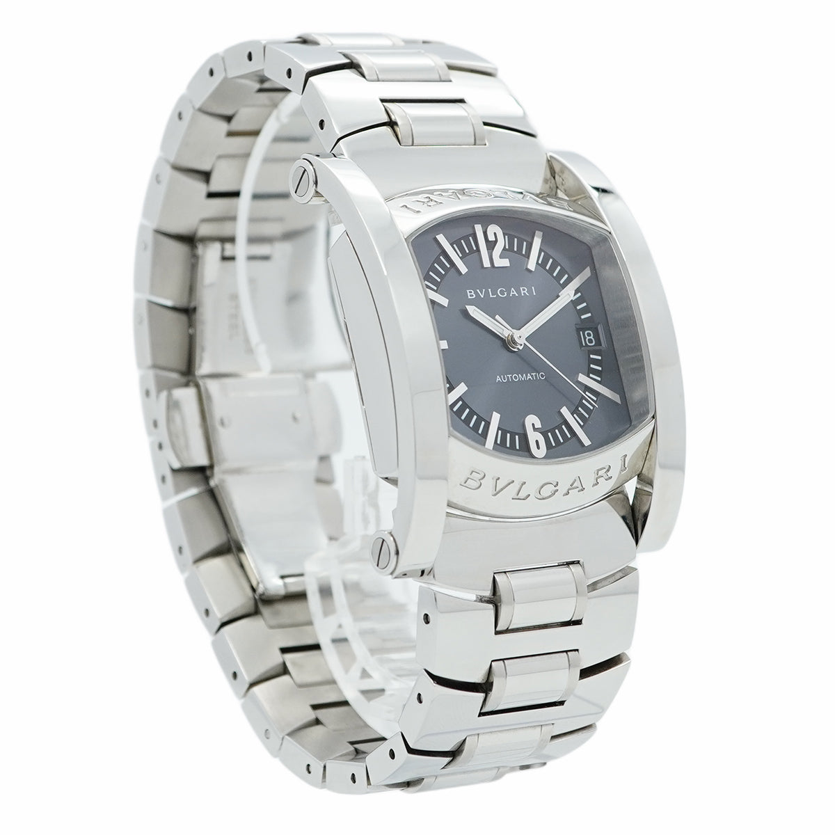 【5wwo0026】ブルガリ アショーマ AA44S グレー文字盤【中古】腕時計 メンズ