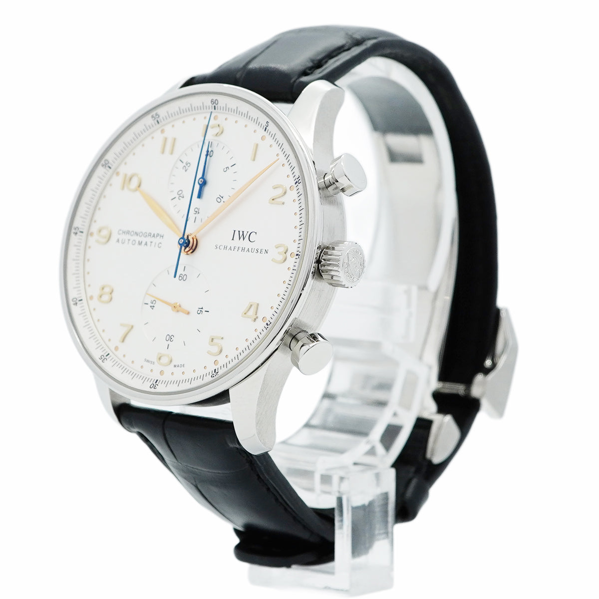 【5wwo0040】IWC アイダブリューシー シャフハウゼン ポルトギーゼ IW371401 シルバー文字盤【中古】腕時計 メンズ