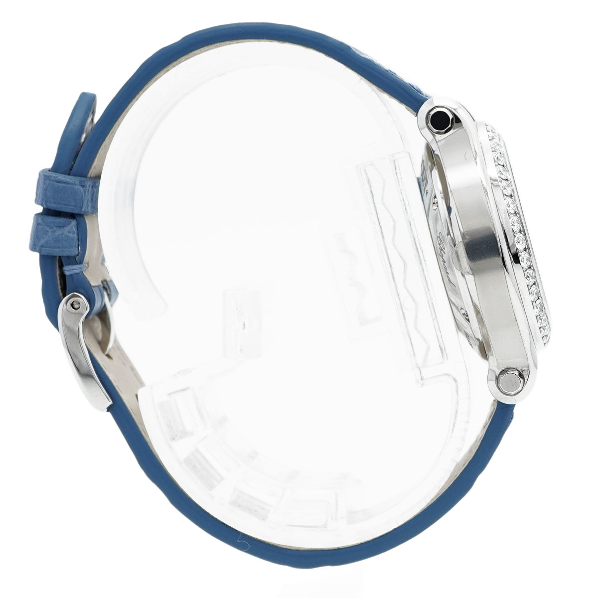 【5wwo0047】ショパール ハッピースポーツ 278573-3010 青文字盤【中古】腕時計 レディース