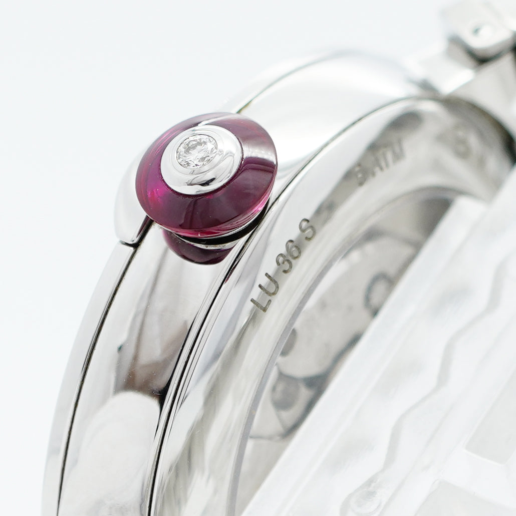 【5wwo0077】ブルガリ ルチェア LU36WSSD/11 白文字盤【中古】腕時計 レディース