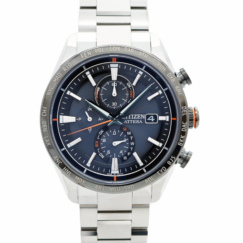 5wwo0154】シチズン アテッサ H800-A1CN206 黒文字盤【中古】腕時計