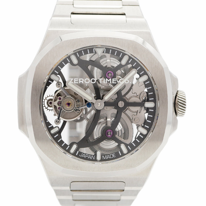 5wwp0205】ZEROO スケルトン トゥールビヨン ZT007SBK スケルトン文字