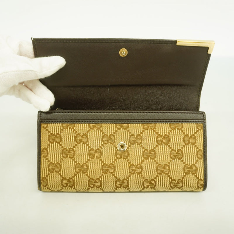 6aa0100-k】グッチ 長財布 GGキャンバス 291099 キャンバス ブラウン