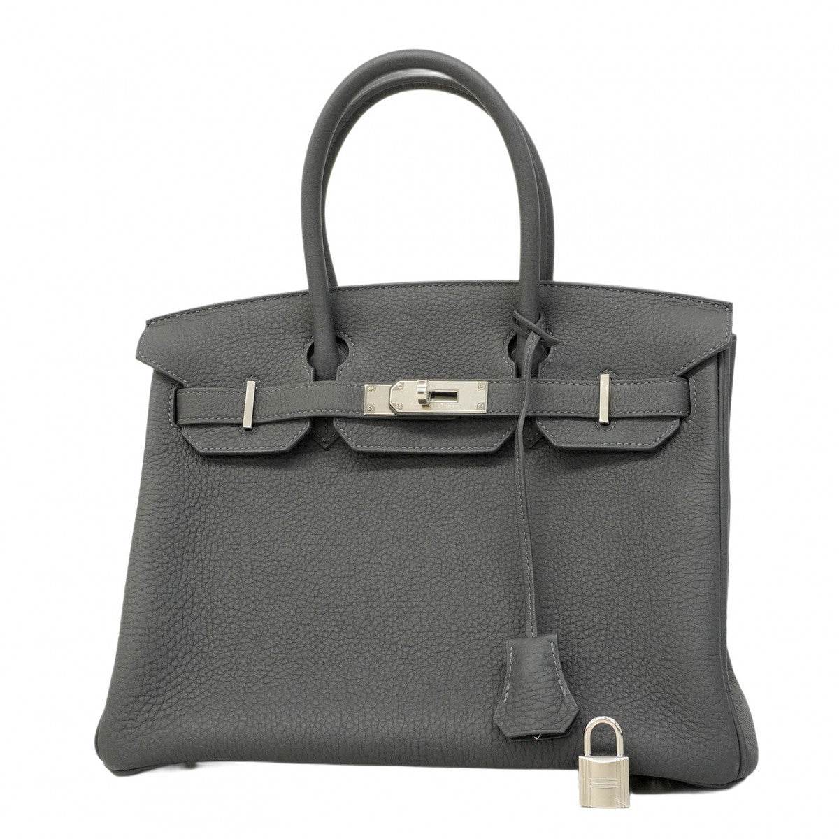 ★在庫処分★最終価格★SALE【6ab0726-g】エルメス ハンドバッグ バーキン30 トゴ グリミスティ シルバー金具 W刻印【中古】レディース