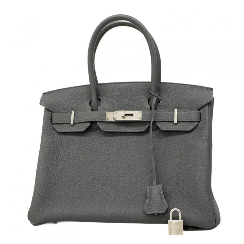 ★在庫処分★最終価格★SALE【6ab0726-g】エルメス ハンドバッグ バーキン30 トゴ グリミスティ シルバー金具 W刻印【中古】レディース