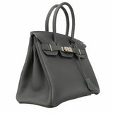 ★在庫処分★最終価格★SALE【6ab0726-g】エルメス ハンドバッグ バーキン30 トゴ グリミスティ シルバー金具 W刻印【中古】レディース