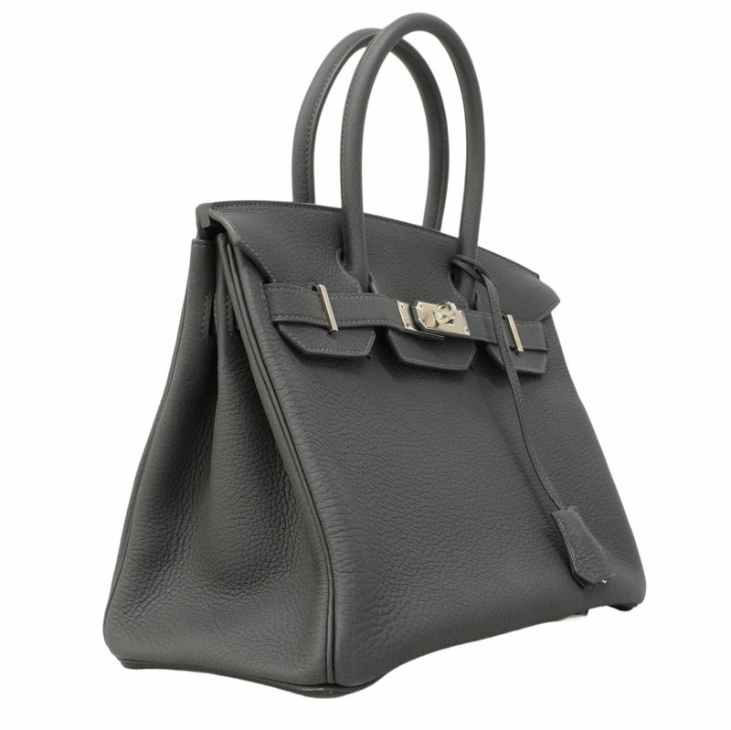 ★在庫処分★最終価格★SALE【6ab0726-g】エルメス ハンドバッグ バーキン30 トゴ グリミスティ シルバー金具 W刻印【中古】レディース