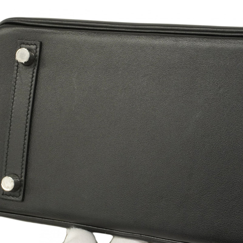 【6ab0728-g】エルメス ハンドバッグ バーキン25 スイフト ブラック シルバー金具 C刻印【中古】レディース