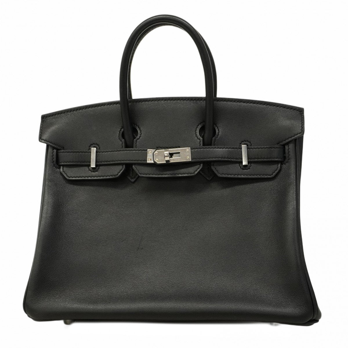【6ab0728-g】エルメス ハンドバッグ バーキン25 スイフト ブラック シルバー金具 C刻印【中古】レディース