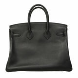 【6ab0728-g】エルメス ハンドバッグ バーキン25 スイフト ブラック シルバー金具 C刻印【中古】レディース