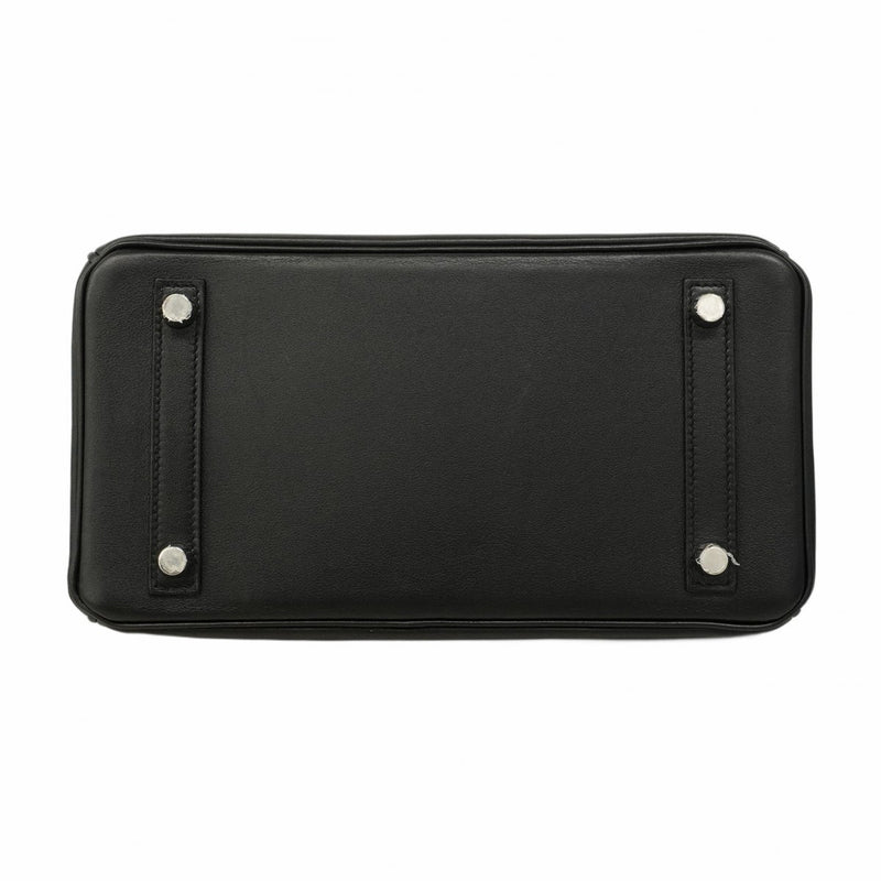 【6ab0728-g】エルメス ハンドバッグ バーキン25 スイフト ブラック シルバー金具 C刻印【中古】レディース
