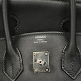 【6ab0728-g】エルメス ハンドバッグ バーキン25 スイフト ブラック シルバー金具 C刻印【中古】レディース