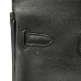 【6ab0728-g】エルメス ハンドバッグ バーキン25 スイフト ブラック シルバー金具 C刻印【中古】レディース