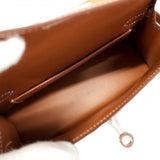 ★SALE【6ab0729-g】エルメス ハンドバッグ ミニケリー2 ヴォーエプソン ゴールド シルバー金具 K刻印 2wayバッグ【中古】レディース