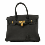 ★在庫処分★最終価格★SALE【6ab0843-e-g】エルメス ハンドバッグ バーキン30 トゴ ブラック ゴールド金具 K刻印【中古】レディース