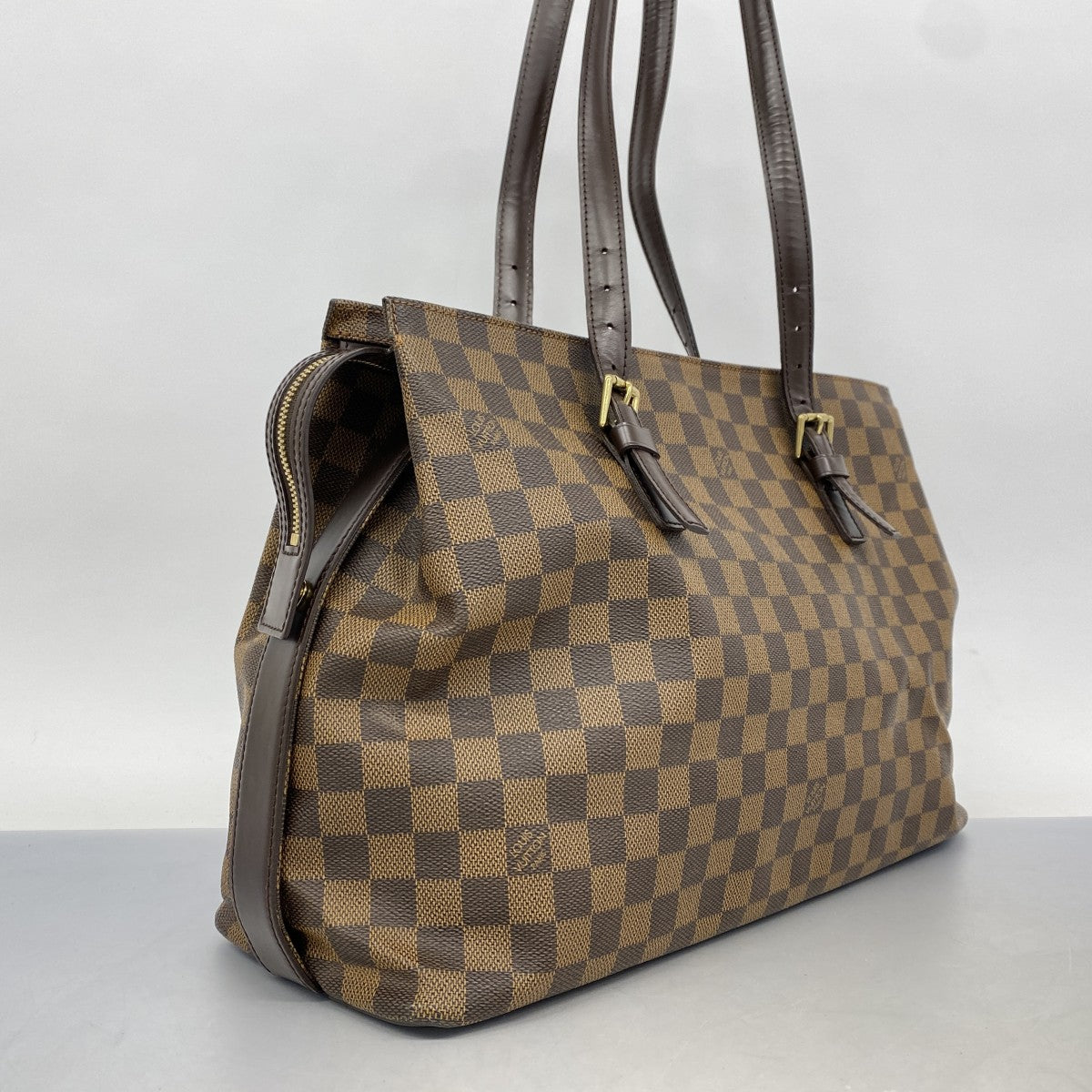 6ab0924】ルイヴィトン トートバッグ ダミエ チェルシー N51119 エベヌ