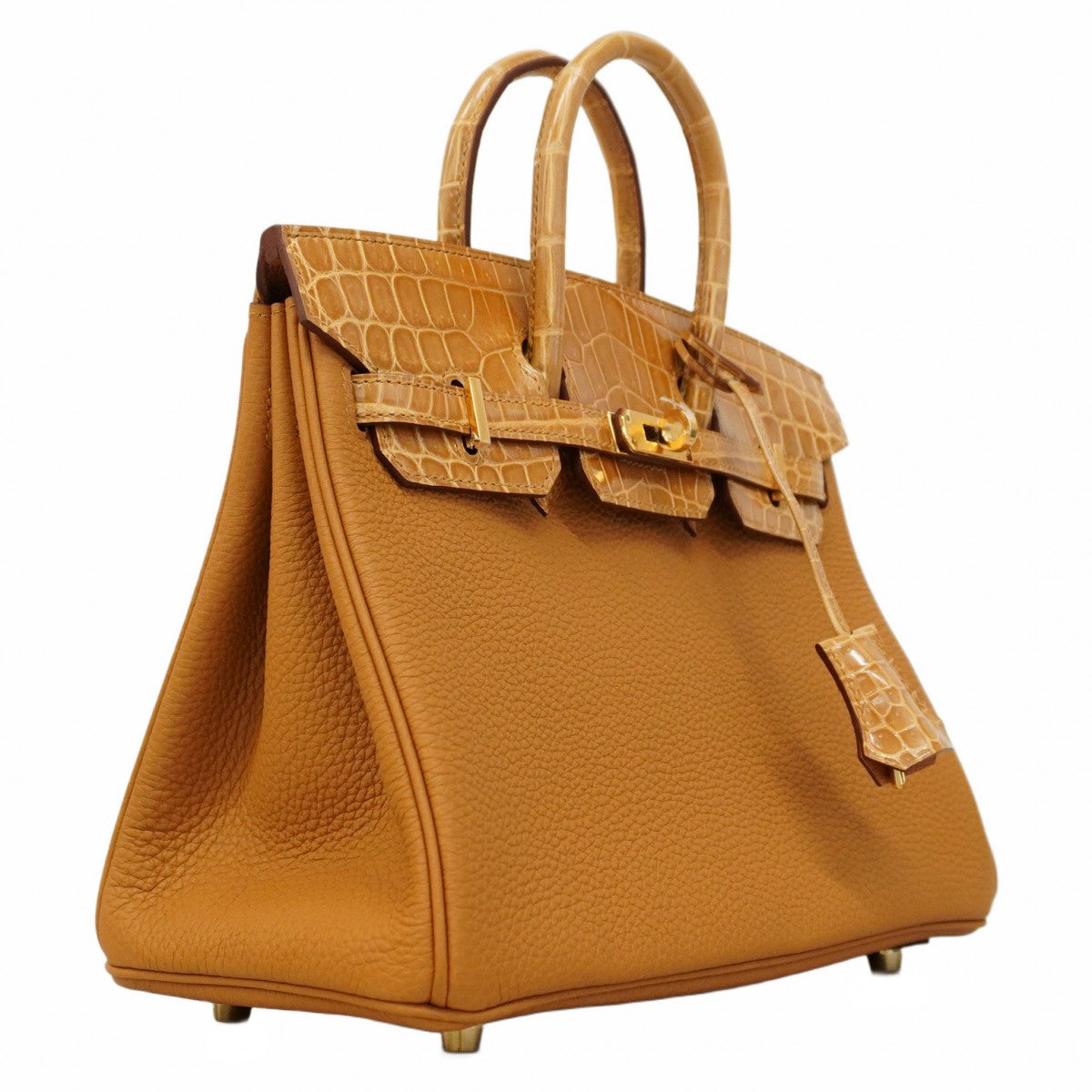 ★SALE【6ab0940-g】エルメス ハンドバッグ バーキン25 タッチ トゴ ニロティカス キャラメル/タバックキャメル ゴールド金具 Z刻印【中古】レディース