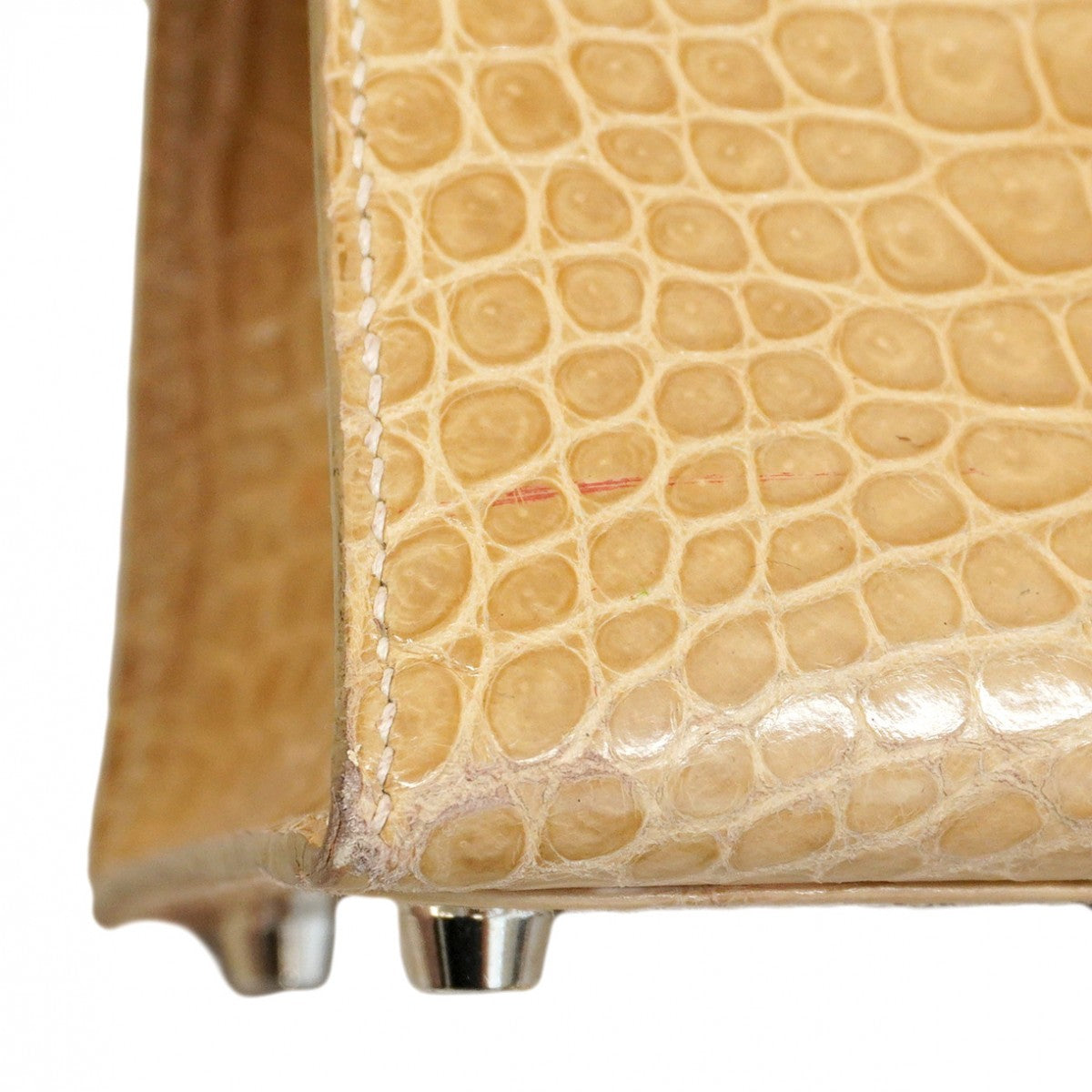 ★SALE【6ab0941-g】エルメス ハンドバッグ ケリー28 ポロサス プシエール シルバー金具 □C刻印 2wayバッグ【中古】レディース