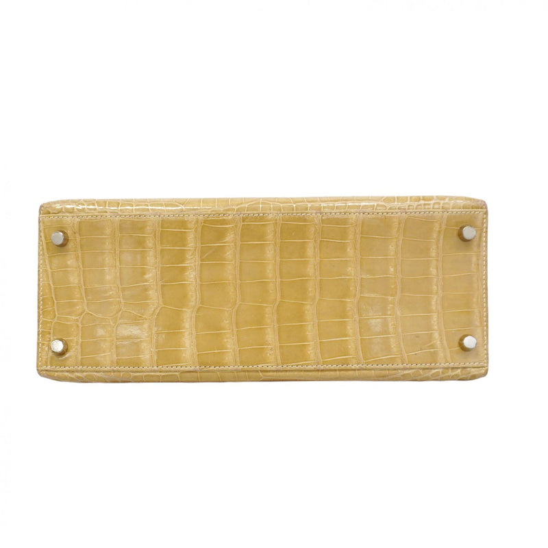 ★SALE【6ab0941-g】エルメス ハンドバッグ ケリー28 ポロサス プシエール シルバー金具 □C刻印 2wayバッグ【中古】レディース