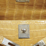 ★SALE【6ab0941-g】エルメス ハンドバッグ ケリー28 ポロサス プシエール シルバー金具 □C刻印 2wayバッグ【中古】レディース