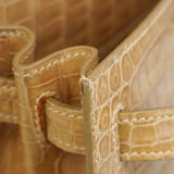 ★SALE【6ab0941-g】エルメス ハンドバッグ ケリー28 ポロサス プシエール シルバー金具 □C刻印 2wayバッグ【中古】レディース