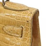 ★SALE【6ab0941-g】エルメス ハンドバッグ ケリー28 ポロサス プシエール シルバー金具 □C刻印 2wayバッグ【中古】レディース