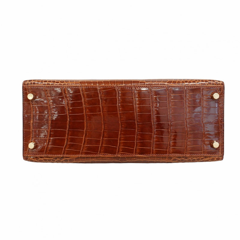 【6ab0942-g】エルメス ハンドバッグ ケリー28 ポロサス ミール ゴールド金具 □F刻印 2wayバッグ【中古】レディース