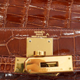 【6ab0942-g】エルメス ハンドバッグ ケリー28 ポロサス ミール ゴールド金具 □F刻印 2wayバッグ【中古】レディース