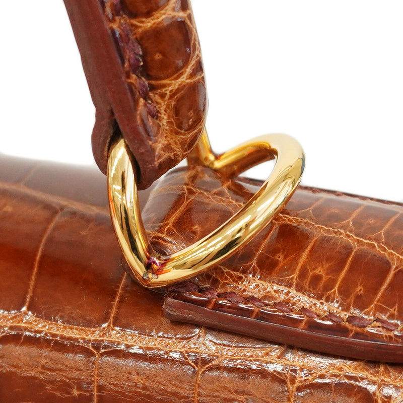 【6ab0942-g】エルメス ハンドバッグ ケリー28 ポロサス ミール ゴールド金具 □F刻印 2wayバッグ【中古】レディース