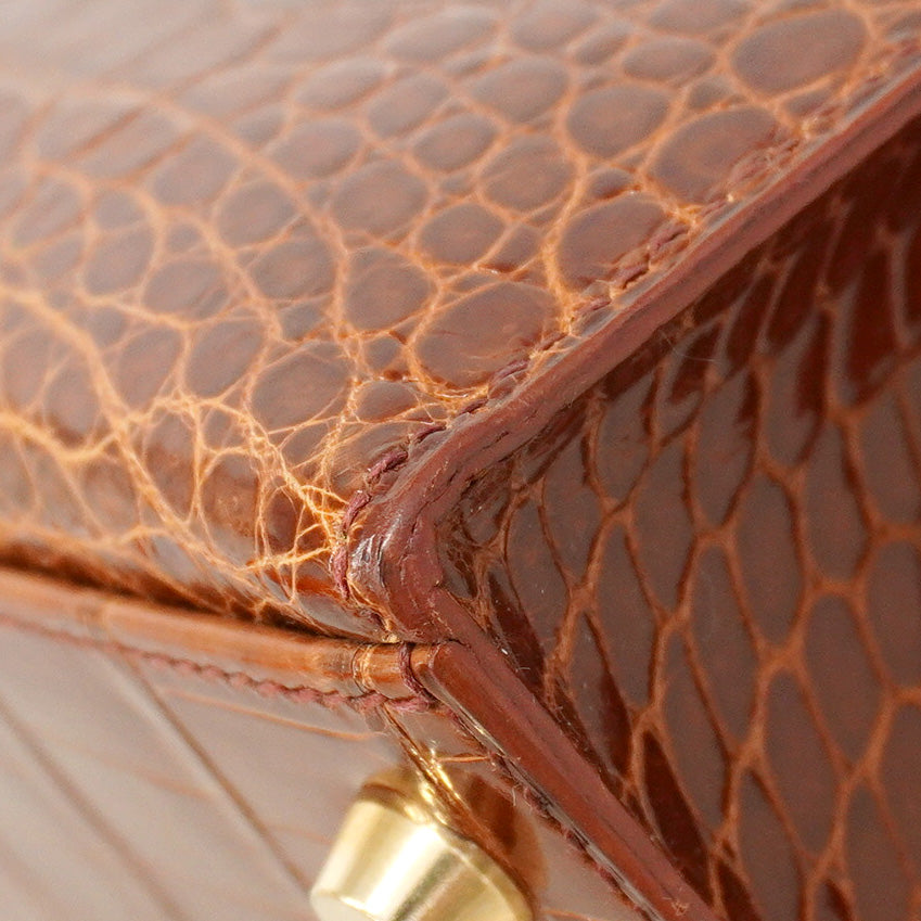 【6ab0942-g】エルメス ハンドバッグ ケリー28 ポロサス ミール ゴールド金具 □F刻印 2wayバッグ【中古】レディース