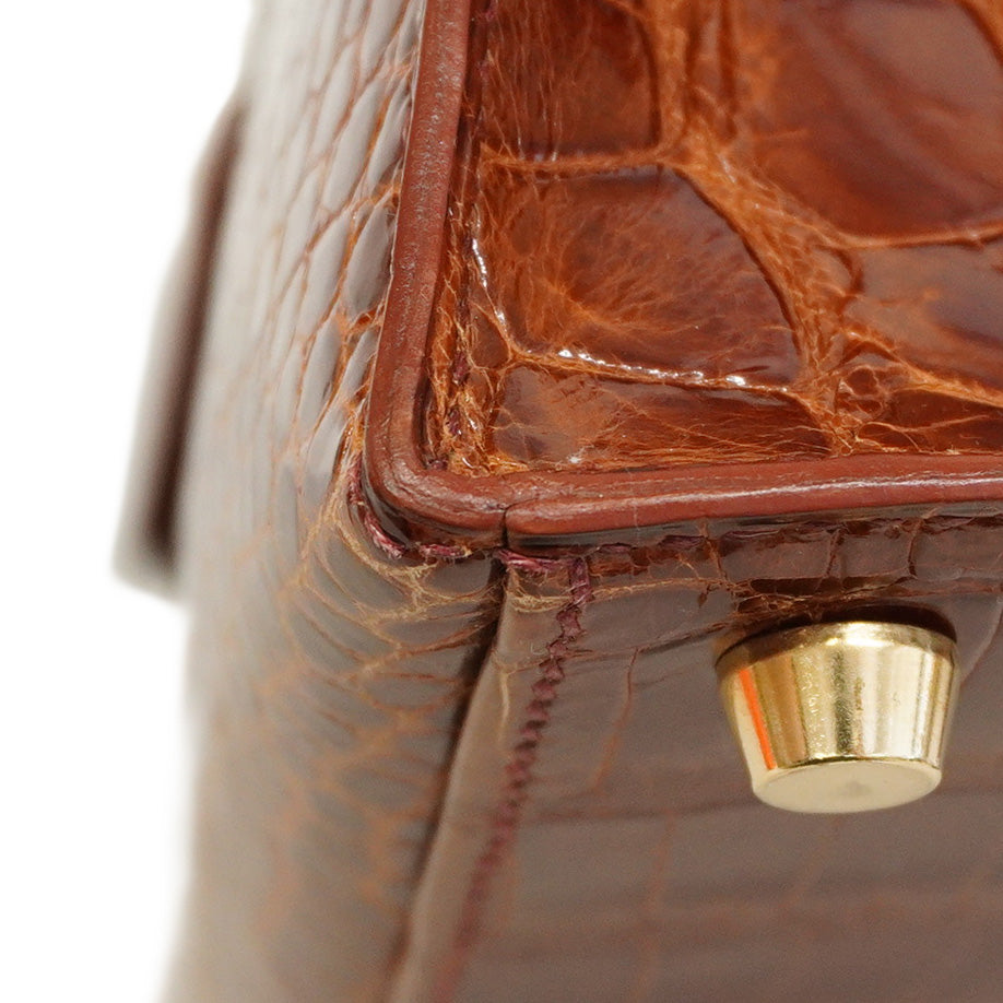 【6ab0942-g】エルメス ハンドバッグ ケリー28 ポロサス ミール ゴールド金具 □F刻印 2wayバッグ【中古】レディース