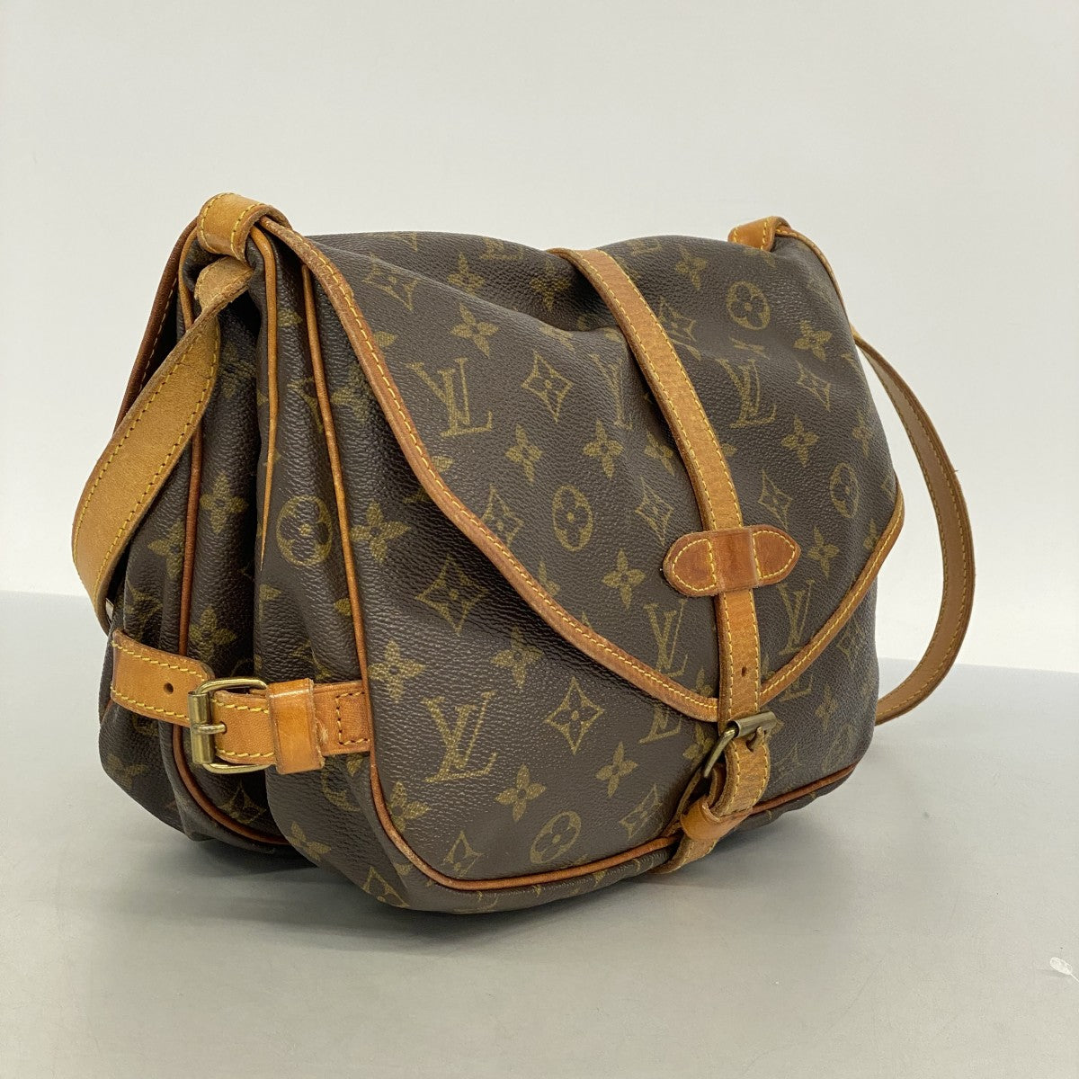 6ab1169】ルイヴィトン ショルダーバッグ モノグラム ソミュール30