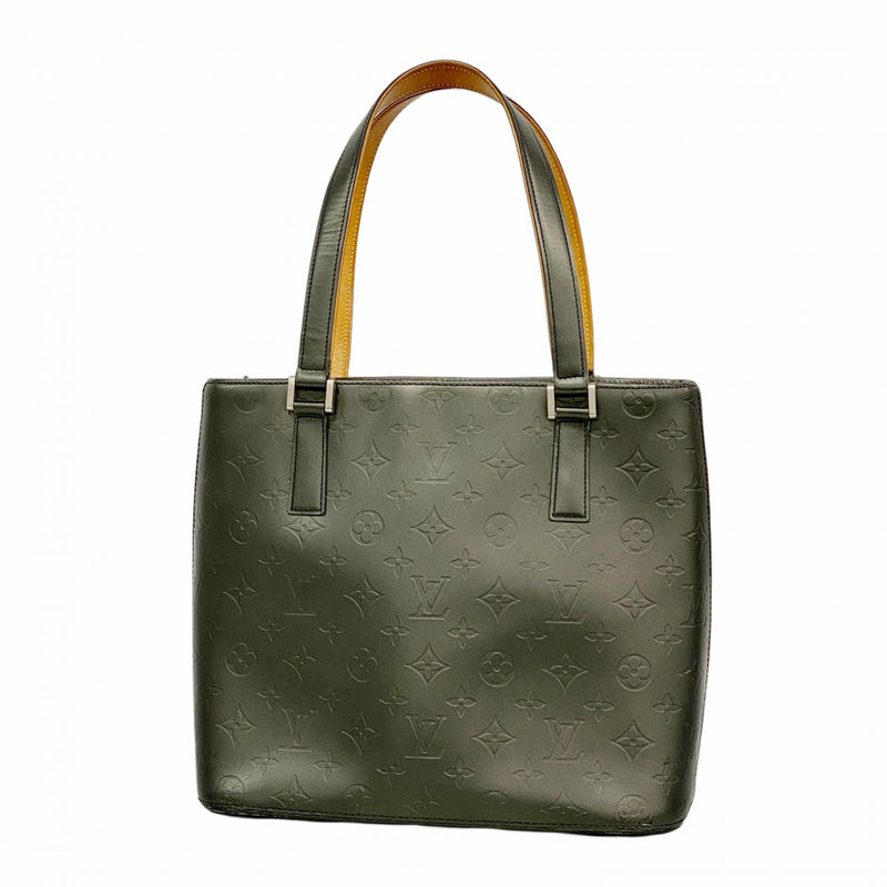 【6ab1287】ルイヴィトン トートバッグ モノグラム・マット ストックトン M55112 ノワール【中古】レディース