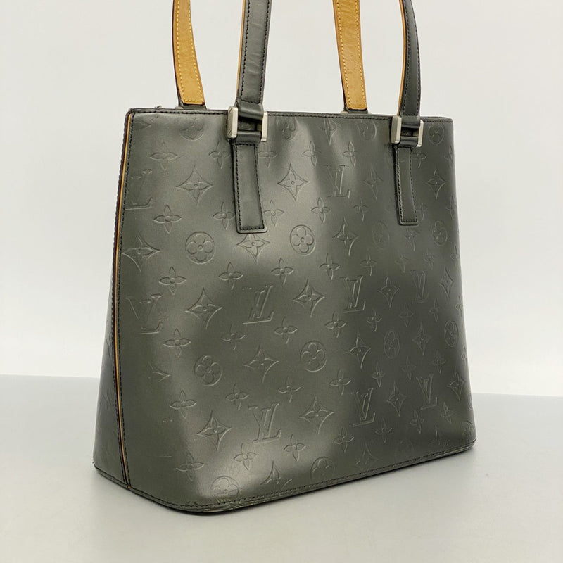 【6ab1287】ルイヴィトン トートバッグ モノグラム・マット ストックトン M55112 ノワール【中古】レディース