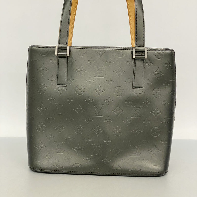 【6ab1287】ルイヴィトン トートバッグ モノグラム・マット ストックトン M55112 ノワール【中古】レディース