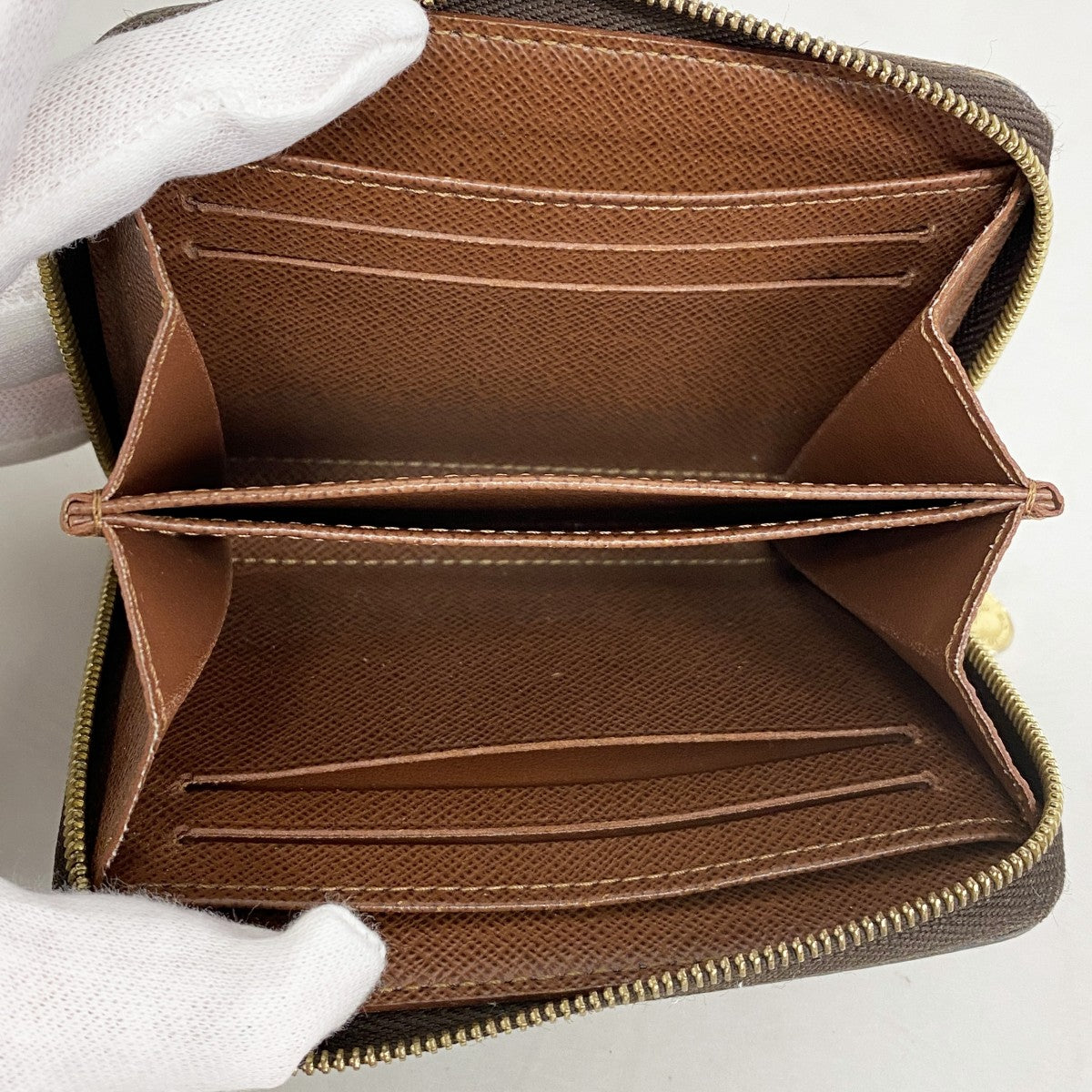 ヴィトン モノグラム ジッピーパース M60067 SN3172 ブラウン ルイ ヴィトン モノグラム ジッピーコインパース ブラウン M60067