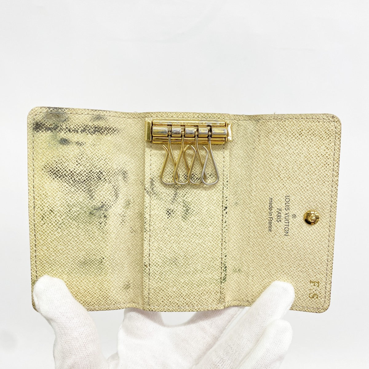 6ab1579】ルイヴィトン キーケース ダミエ・アズール ミュルティクレ4