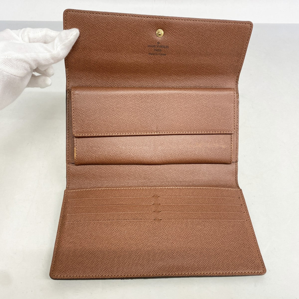 6ac1862】ルイヴィトン 三つ折り長財布 モノグラム ポルトトレゾール