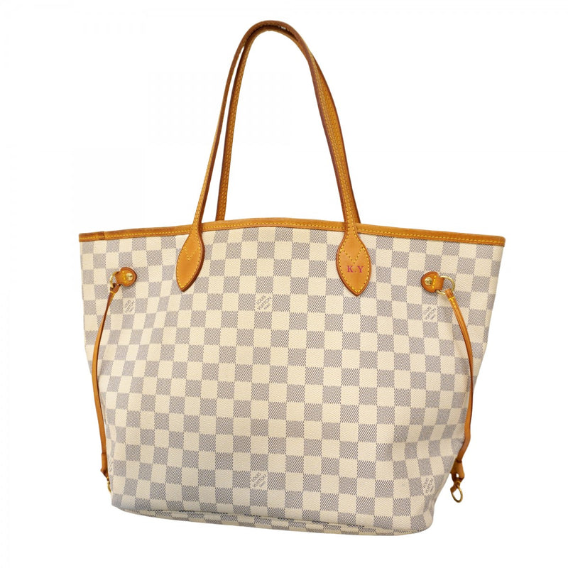 6ac2042】ルイヴィトン トートバッグ ダミエ・アズール ネヴァーフルMM