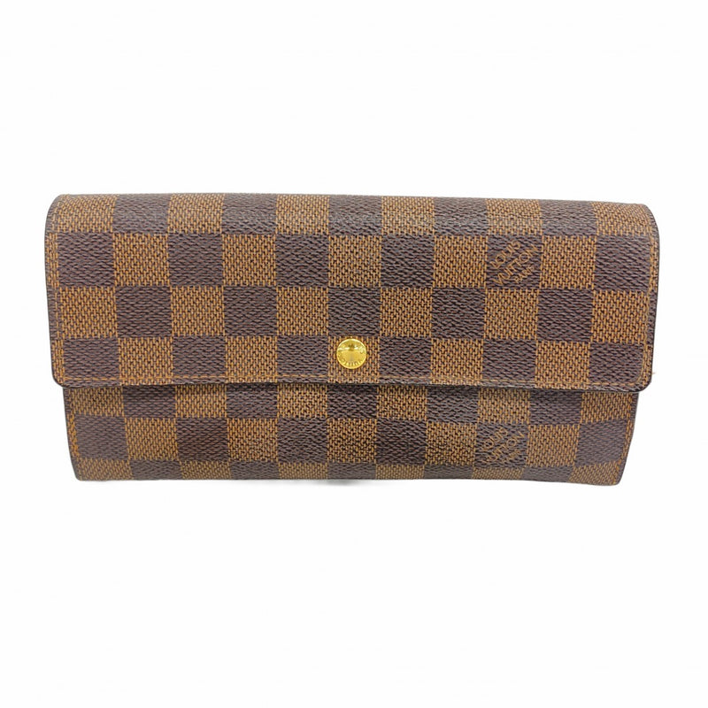 6ac2338】ルイヴィトン 長財布 ダミエ ポルトフォイユサラ N61734