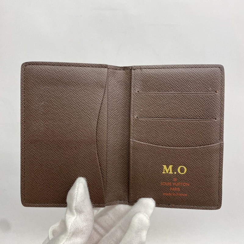 ルイヴィトン オーガナイザードゥポッシュ ダミエエベヌ　名刺入れ　ブラウン ルイヴィトン オーガナイザードゥポッシュ ダミエエベヌ 名刺入れ