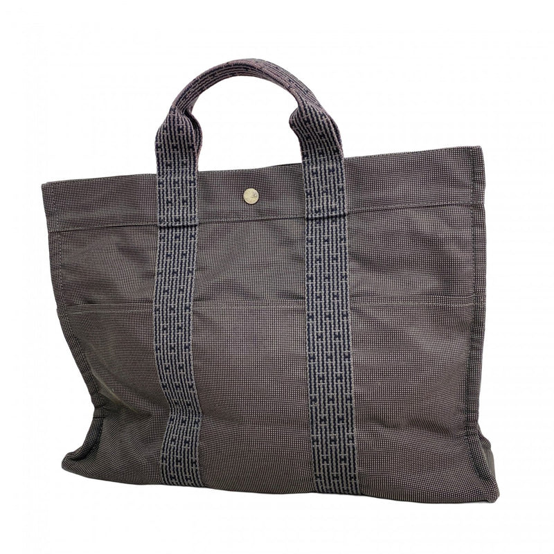 6ac2984-k】エルメス トートバッグ エールラインMM キャンバス グレー