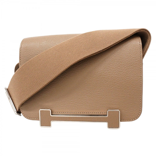 【6ad4010】エルメス ショルダーバッグ ゲタ シェブルミゾル エトゥープ シルバー金具 B刻印【中古】レディース